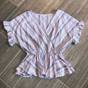 Striped Peplum top